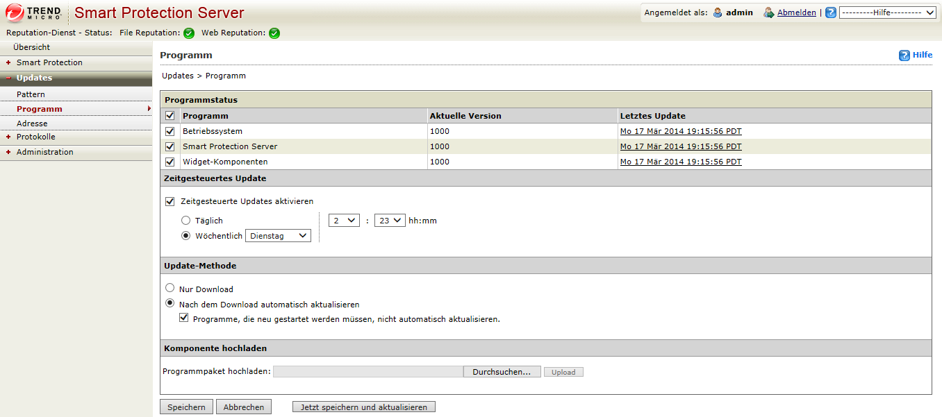 Zeitgesteuerte Updates aktivieren